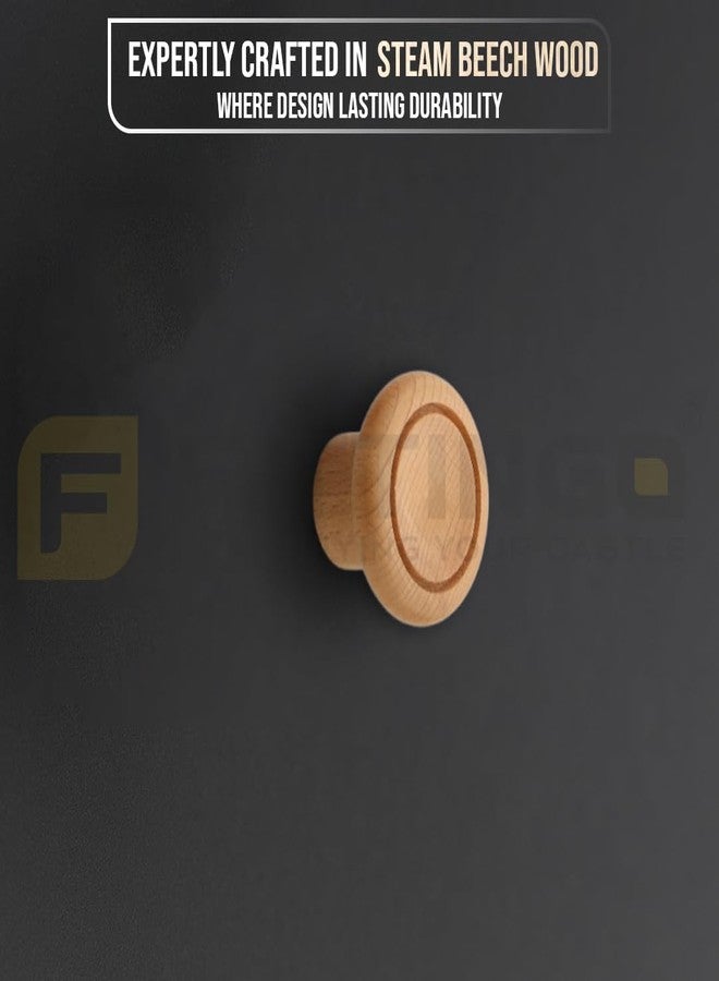 Fittingo Drawer Knobs/Door Handles/Cabinet Handle Knobs/Drawer Handle/Knobs for Drawers and Cabinet/Steam Beech Wood (2 Inch) Pack of 6 - Image 5